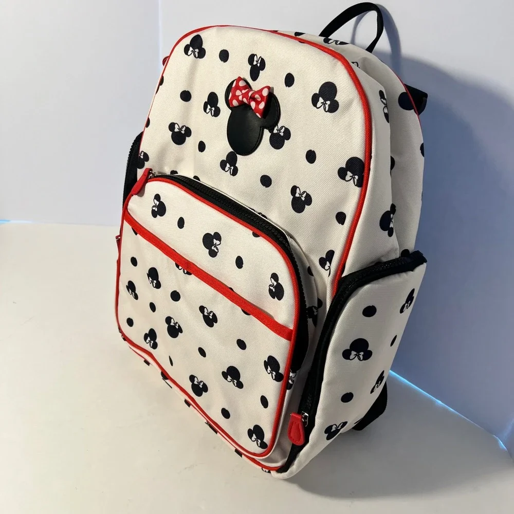 Disney Baby Minnie Mouse Diaper Bag Backpack Polka Dot Bow NWT Stroller Straps